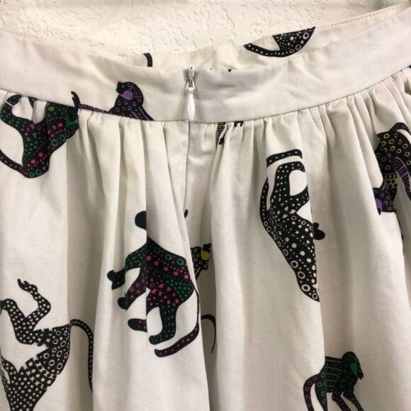 MSGM Panther Print Skirt Flare Full Monkey Circle - Picture 11 of 14